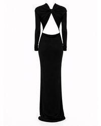 sachin and babi light blue dress TOM FORD Asymmetric open-back jersey gown