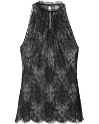 McQueen - Floral Lace Sleeveless Top - Lyst