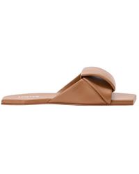 Loewe - Origami Square-Toe Sandals - Lyst