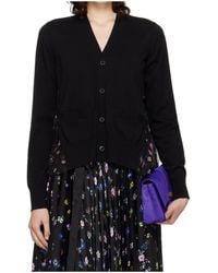 Sacai - V-Neck Buttoned Cardigan - Lyst
