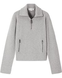 Victoria Beckham - Wool And Cashmere-Blend Half-Zip Sweater - Lyst