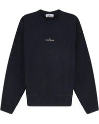 Stone Island - Logo-Print Crewneck Sweatshirt - Lyst