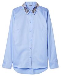 Adam Lippes - Embellished Cotton Poplin Shirt - Lyst