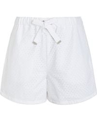 Moncler - Cotton Woven Shorts - Lyst