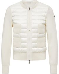 Moncler - Padded Wool Zip-Up Cardigan - Lyst