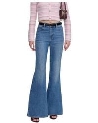 Self-Portrait - High-Waist Flared Jeans - Lyst
