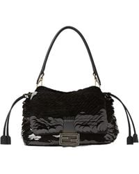 Fendi - Crochet Bag With Maxi Sequins - Lyst