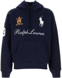 Polo Ralph Lauren - Ralph Lauren Logo Printed Drawstring Hoodie - Lyst