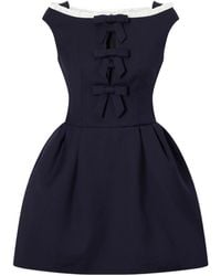 ShuShu/Tong - Bow Cut-Out Sleeveless Wool Mini Dress - Lyst