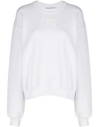 Alexander Wang - T By Logo Printed Crewneck Sweatshirt - Lyst