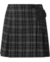 Pinko - Plaid Midi Skirt - Lyst