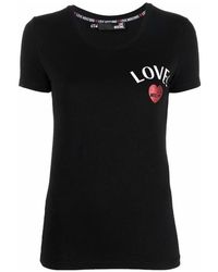 Moschino - Logo-Print Cotton T-Shirt - Lyst
