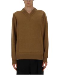 Jil Sander - V-Neck Ribbed Jumper - Lyst