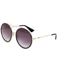 Gucci - Stripe Round Pilot Sunglasses - Lyst
