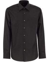 BOSS - Boss Long-Sleeved Curved Hem Shirt - Lyst