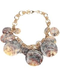 Rabanne - Polished Shell-Discs Necklace - Lyst