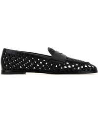 Stuart Weitzman - Round-Toe Openwork Flat Shoes - Lyst