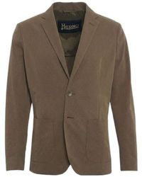 Herno - Single-Breasted Seersucker Blazer - Lyst