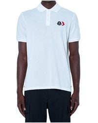 Moncler - Logo-Patch Piqué Polo Shirt - Lyst