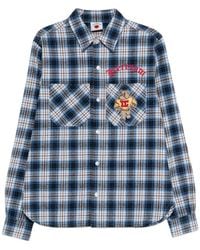 ICECREAM - Check-Pattern Logo-Embroidered Shirt - Lyst