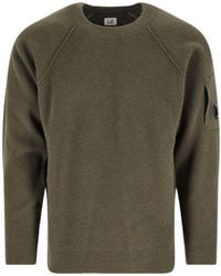 C.P. Company - Logo Patch Crewneck Jumper - Lyst