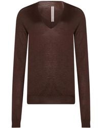Rick Owens - Solid V-Neck Knit Sweater - Lyst