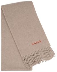 Acne Studios - Logo Patch Fringed-Edge Scarf - Lyst