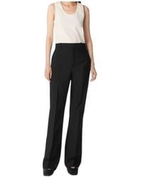 Bottega Veneta - Light Wool Flared Trousers - Lyst