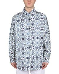 Drole de Monsieur - Drôle De Monsieur Geometric-Printed Long-Sleeved Shirt - Lyst