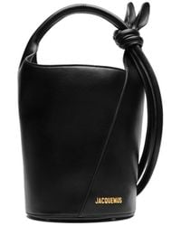 Jacquemus - Le Petit Tourni Logo Plaque Bucket Bag - Lyst