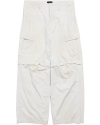 Balenciaga - Worn-Out Wide-Leg Cargo Pants - Lyst