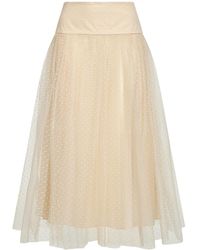 Zimmermann - Tulle Midi Skirt - Lyst