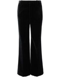 Chloé - Chloé Flared Velvet Tailored Pants - Lyst