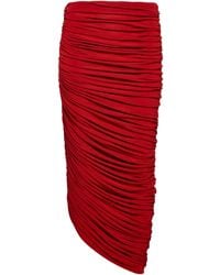 Magda Butrym - Asymmetrical Draped Midi Skirt - Lyst