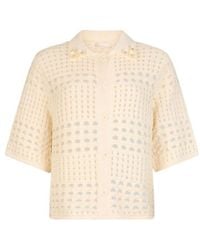 Liu Jo - Embellished Openwork Knitted Top - Lyst