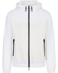 Emporio Armani - Leather Hooded Jacket - Lyst