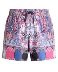 Etro - Swimsuit With Placed Floral Paisley Print - Lyst