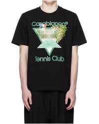 CASABLANCA - Logo Crew Neck T-Shirt - Lyst
