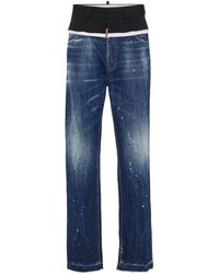 DSquared² - Paint Splatter-Detailed Distressed Denim Jeans - Lyst