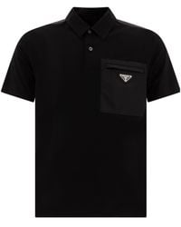 Prada - Pocket Polo Shirt - Lyst