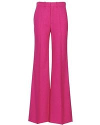 Chloé - Chloé Pleated Flared Trousers - Lyst
