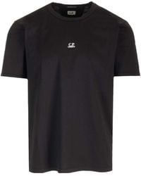 C.P. Company - Logo Printed Crewneck T-Shirt - Lyst