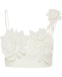 David Koma - Floral Appliqué Top - Lyst