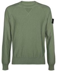 Stone Island - Compass-Logo Cotton-Blend Jumper - Lyst