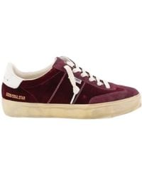 Golden Goose - Soul Star Velvet Lace-Up Sneakers - Lyst