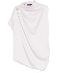 Fabiana Filippi - Draped-Detail Knot-Embellished Top - Lyst