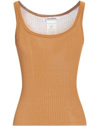 Max Mara - Solid Sleeveless Knit Top - Lyst