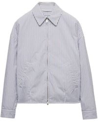 Prada - Striped Jacket - Lyst