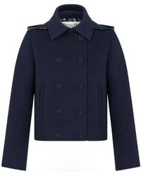 Dior - Double-Breasted Peacoat - Lyst