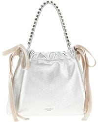 Jimmy Choo - Metallic Effect Drawstring Mini Handbag - Lyst